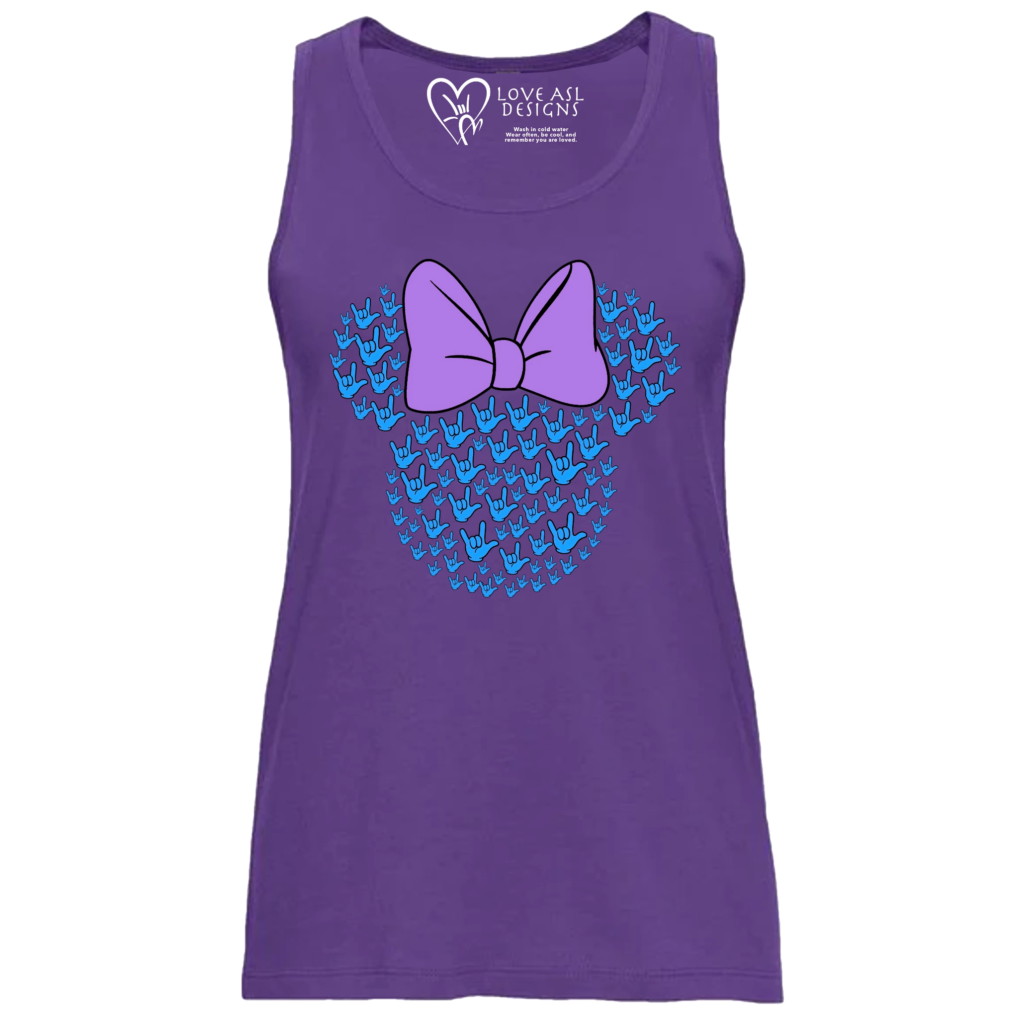 ASL Disney Silhouette Purple/Blue Tank Top (WOMEN)