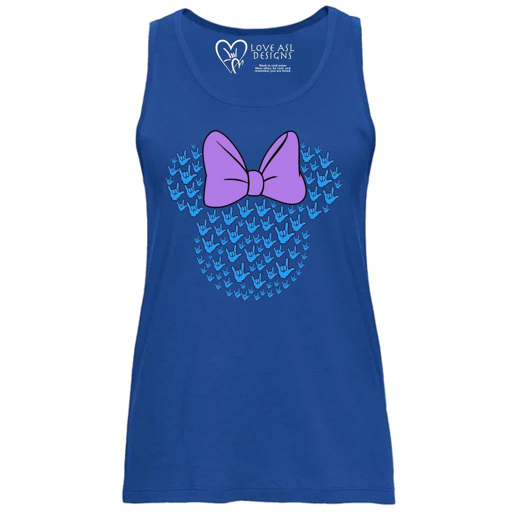 ASL Disney Silhouette Purple/Blue Tank Top (WOMEN)