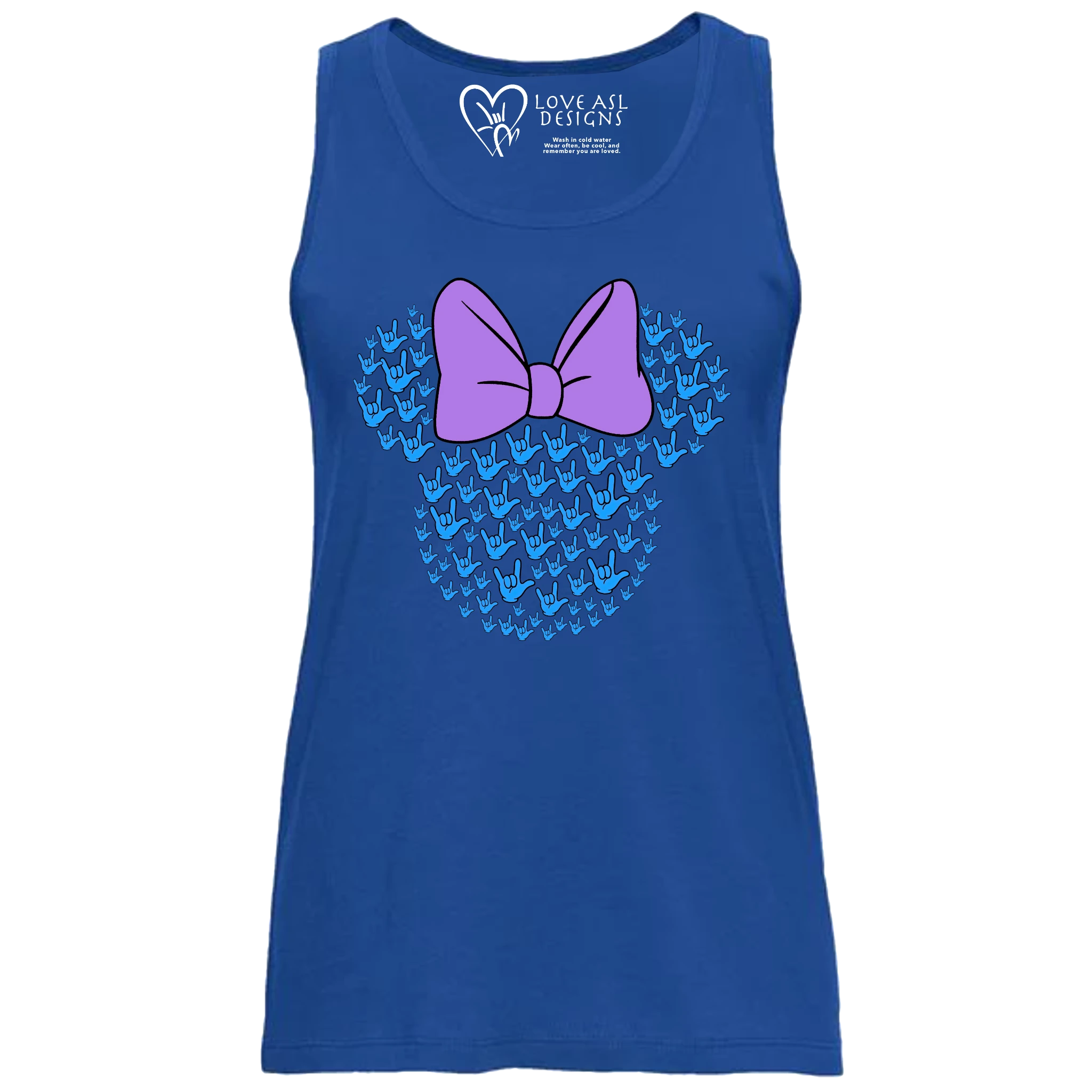 ASL Disney Silhouette Purple/Blue Tank Top (WOMEN)