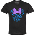 ASL Disney Silhouette Purple/Blue V-Neck Shirt (MEN)