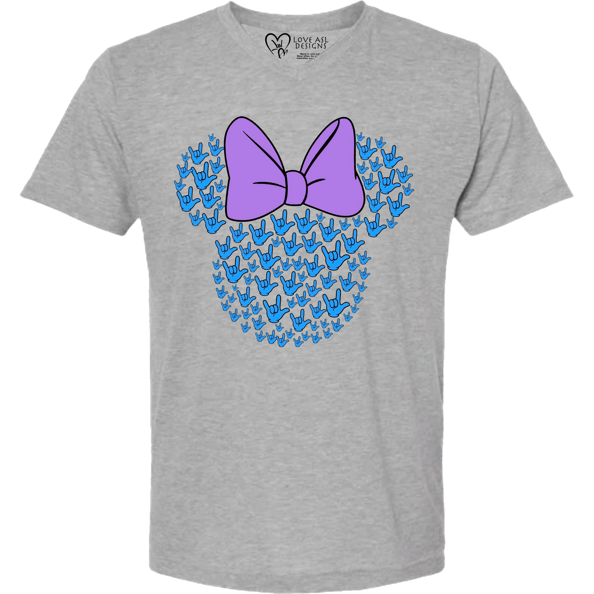 ASL Disney Silhouette Purple/Blue V-Neck Shirt (MEN)