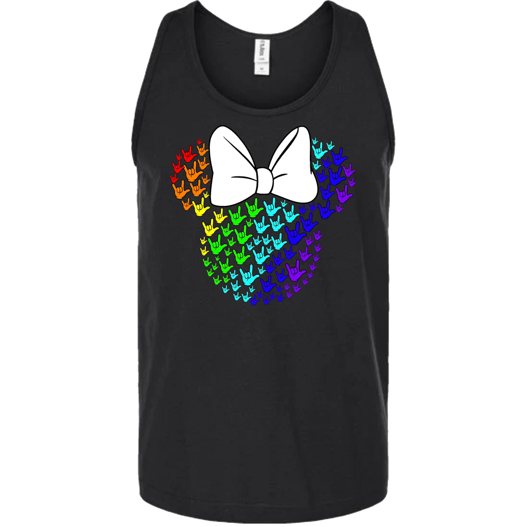 ASL Disney Silhouette White/Rainbow Tank Top (MEN)