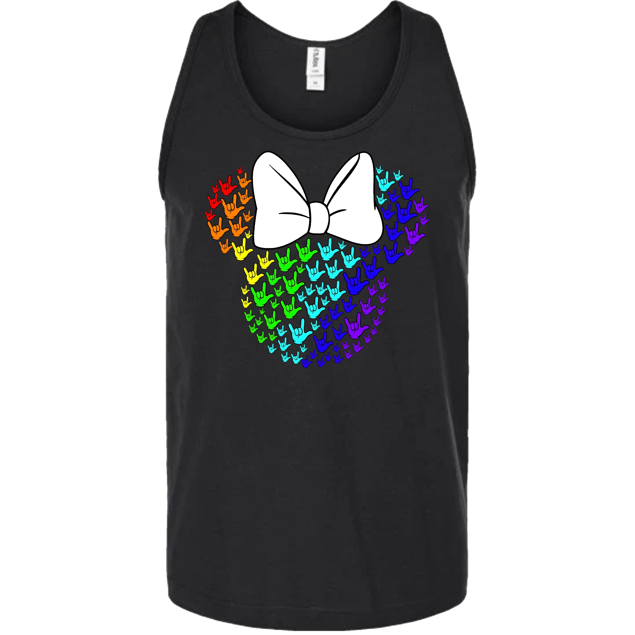 ASL Disney Silhouette White/Rainbow Tank Top (MEN)
