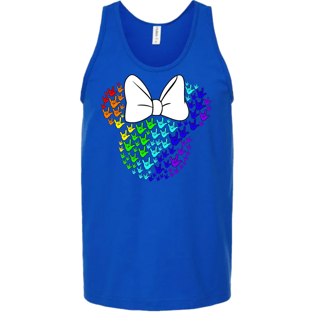 ASL Disney Silhouette White/Rainbow Tank Top (MEN)