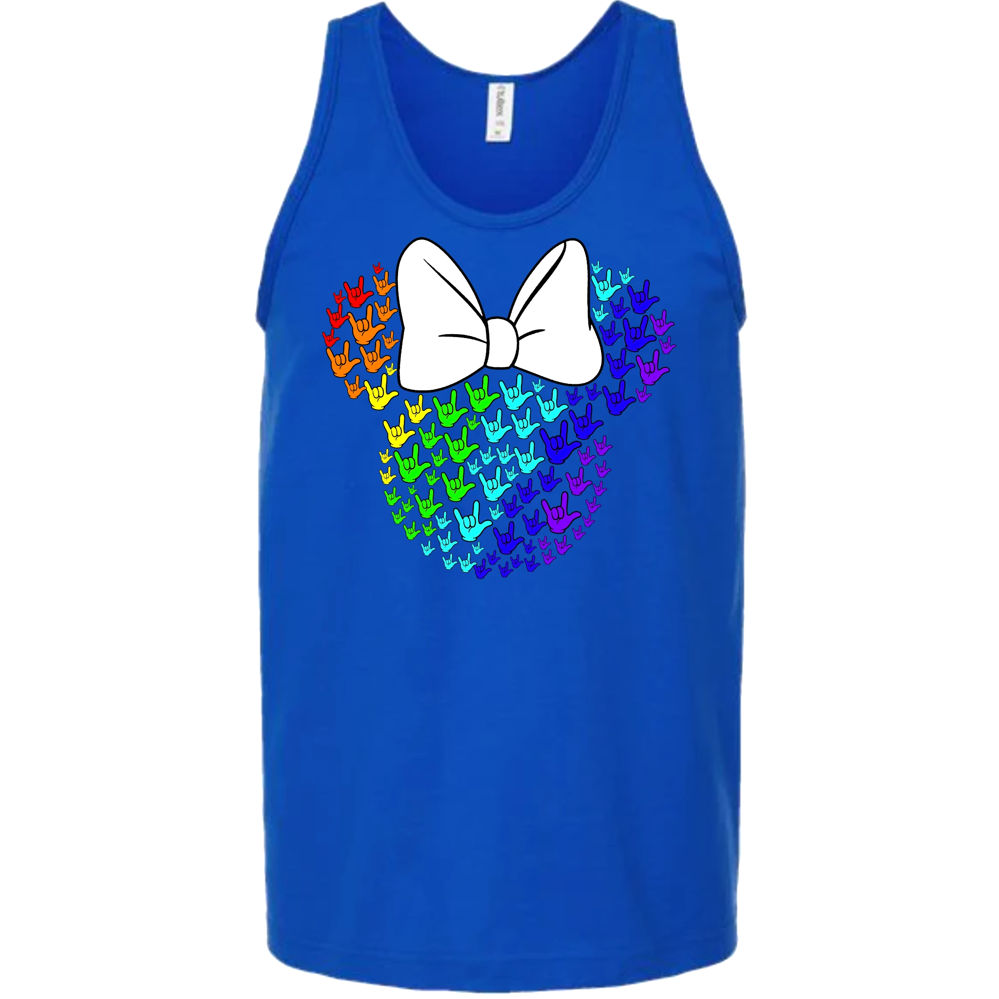 ASL Disney Silhouette White/Rainbow Tank Top (MEN)