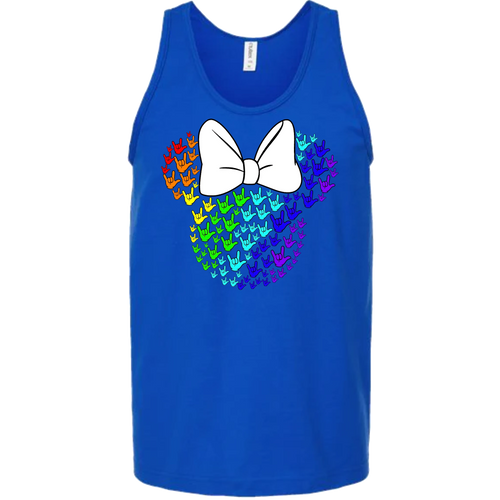 ASL Disney Silhouette White/Rainbow Tank Top (MEN)