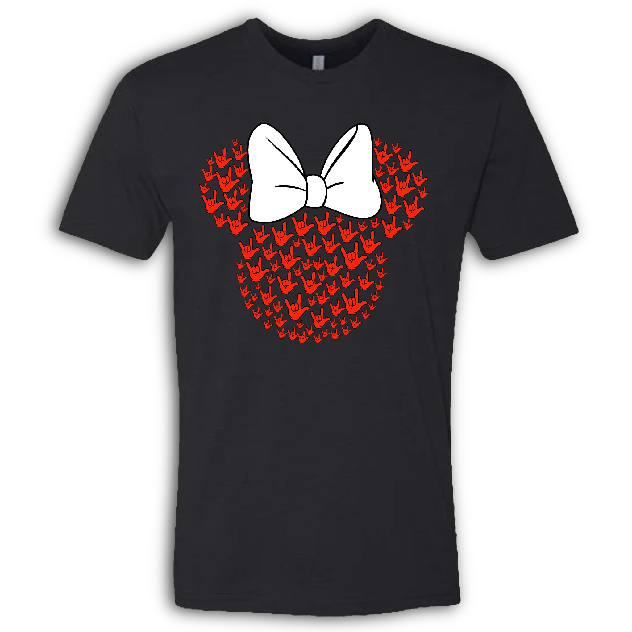ASL Disney Silhouette White/Red Crew Shirt