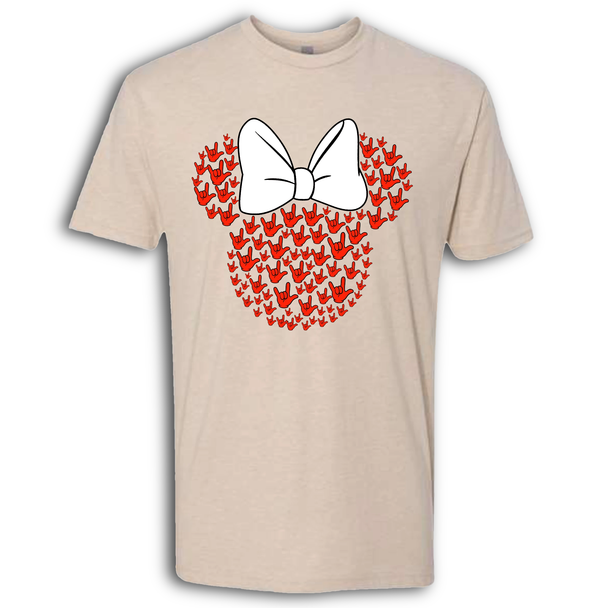 ASL Disney Silhouette White/Red Crew Shirt