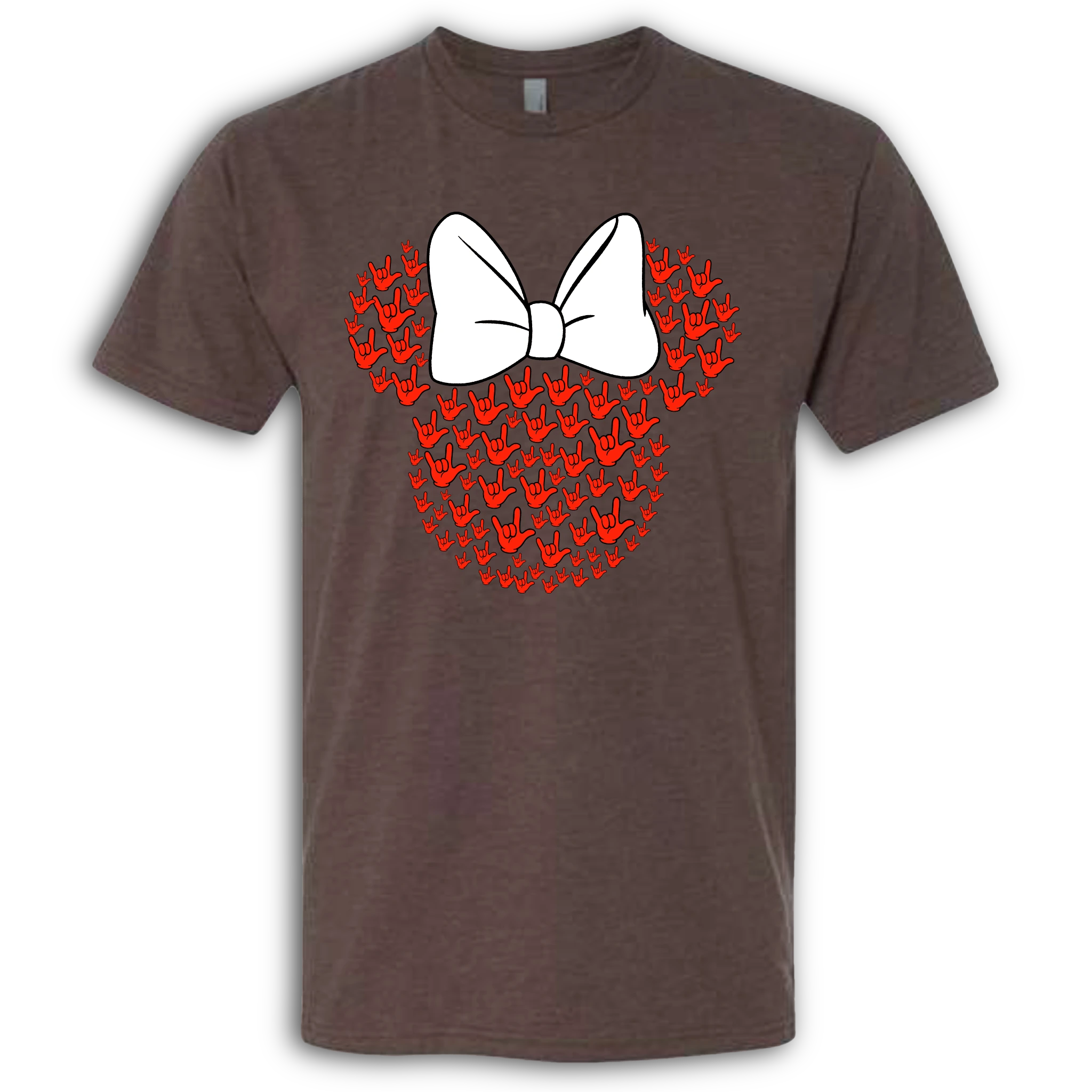 ASL Disney Silhouette White/Red Crew Shirt