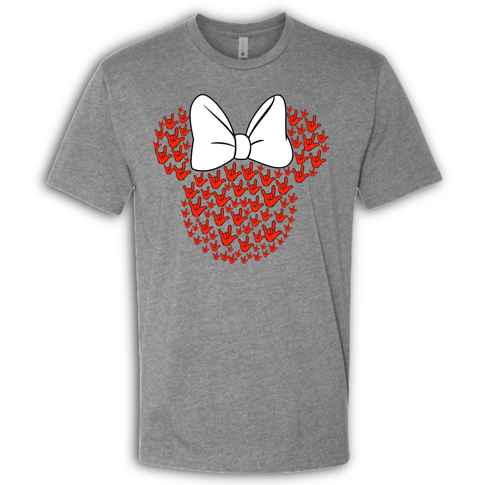 ASL Disney Silhouette White/Red Crew Shirt