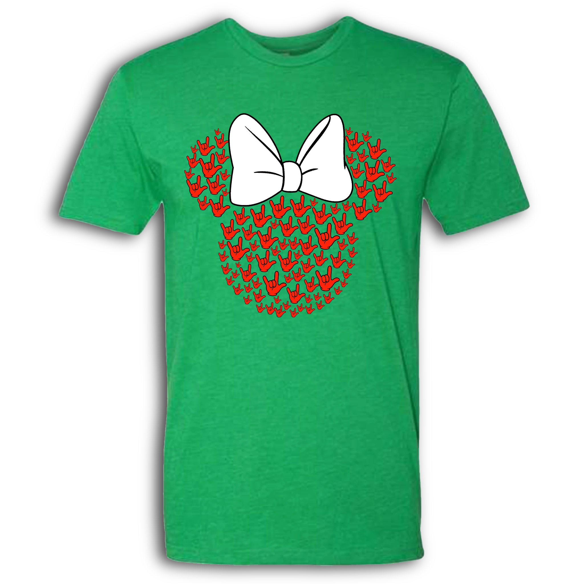 ASL Disney Silhouette White/Red Crew Shirt