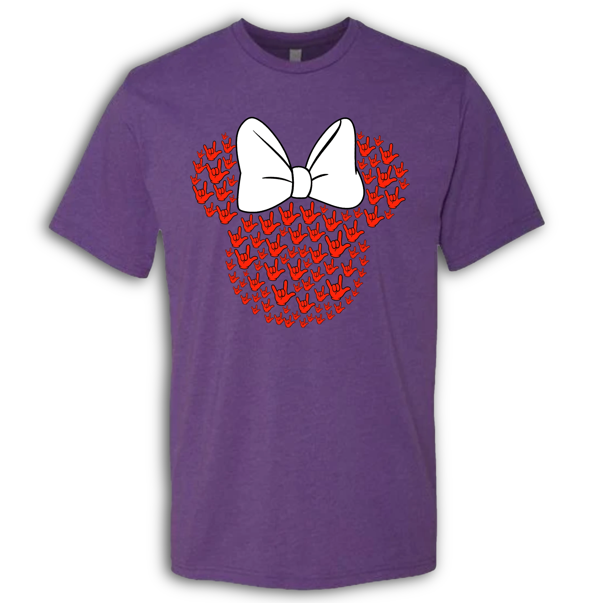 ASL Disney Silhouette White/Red Crew Shirt