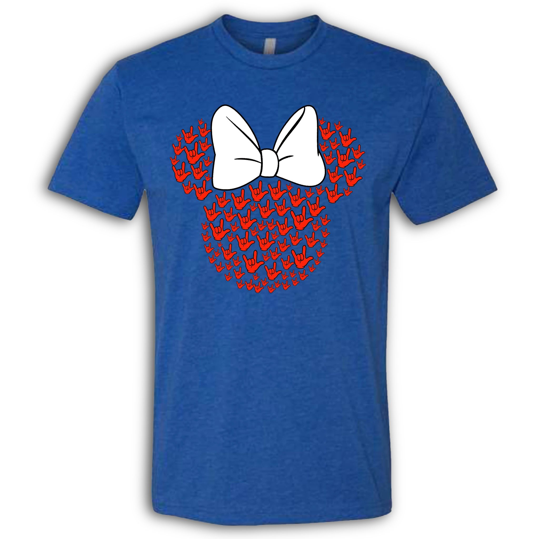 ASL Disney Silhouette White/Red Crew Shirt