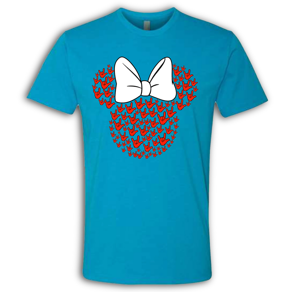 ASL Disney Silhouette White/Red Crew Shirt
