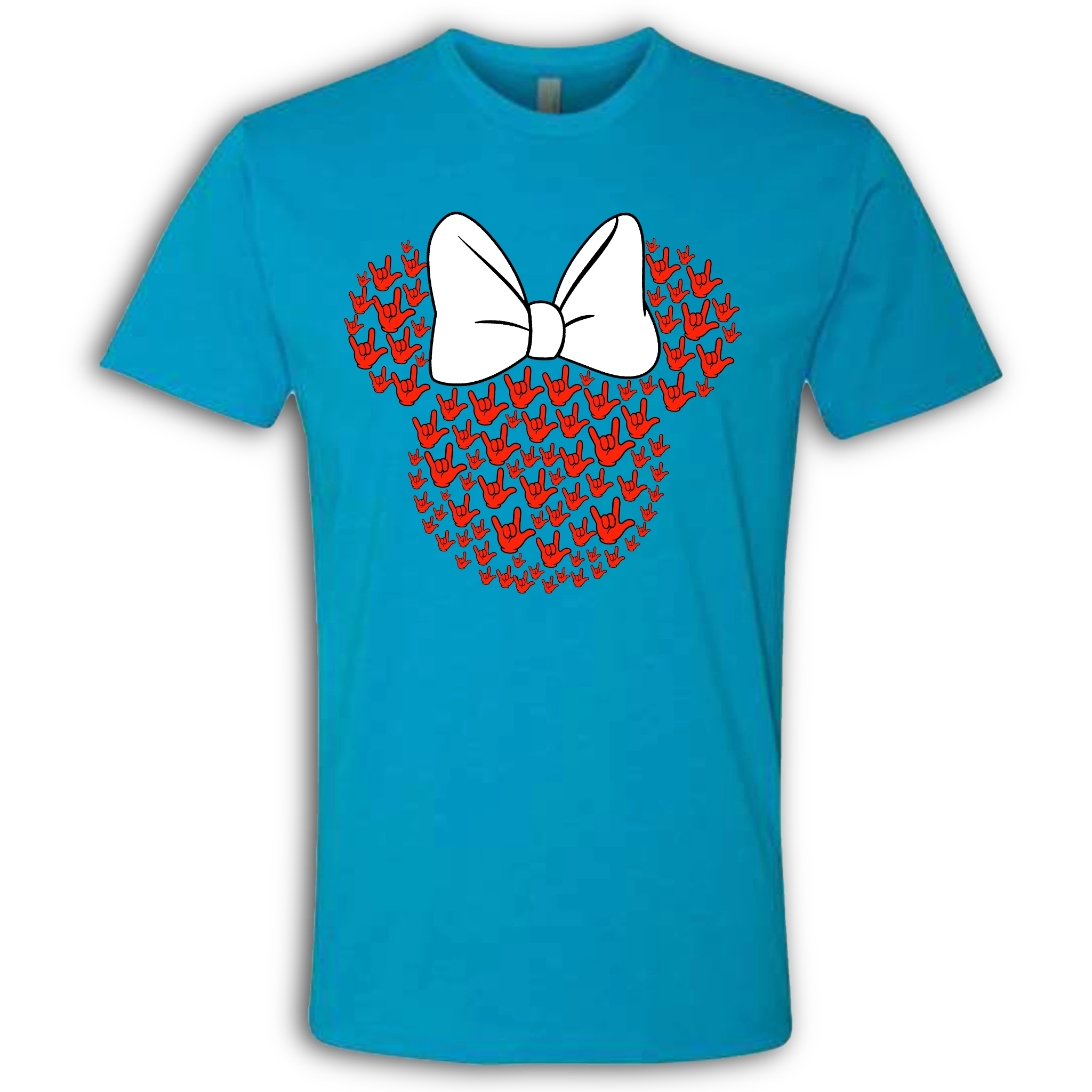 ASL Disney Silhouette White/Red Crew Shirt
