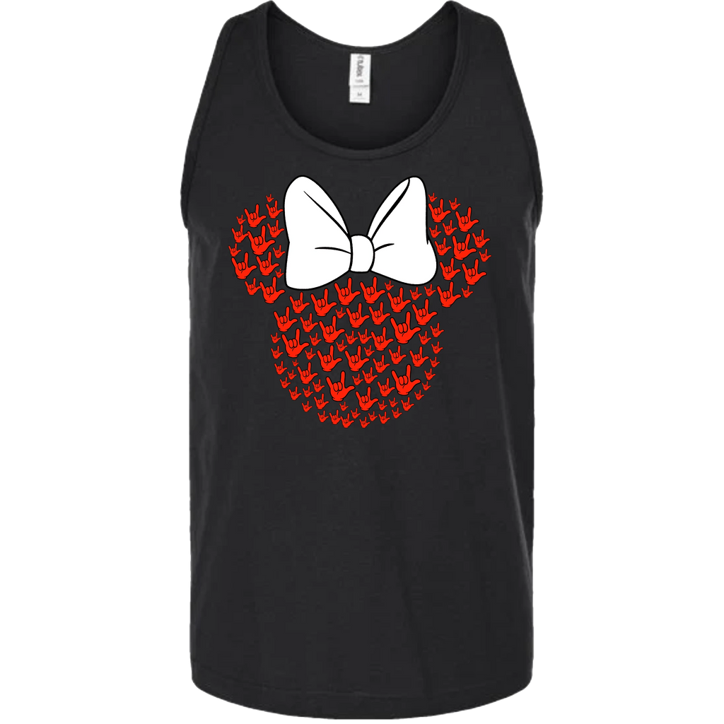 ASL Disney Silhouette White/Red Tank Top (MEN)