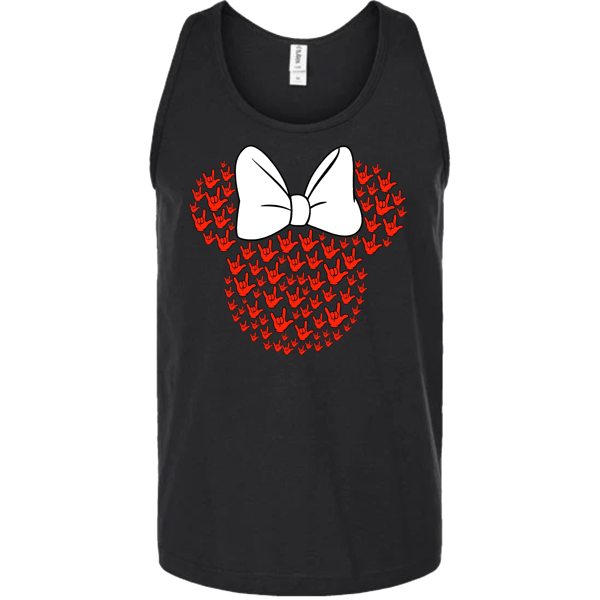 ASL Disney Silhouette White/Red Tank Top (MEN)