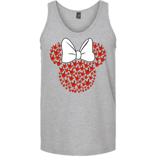 ASL Disney Silhouette White/Red Tank Top (MEN)
