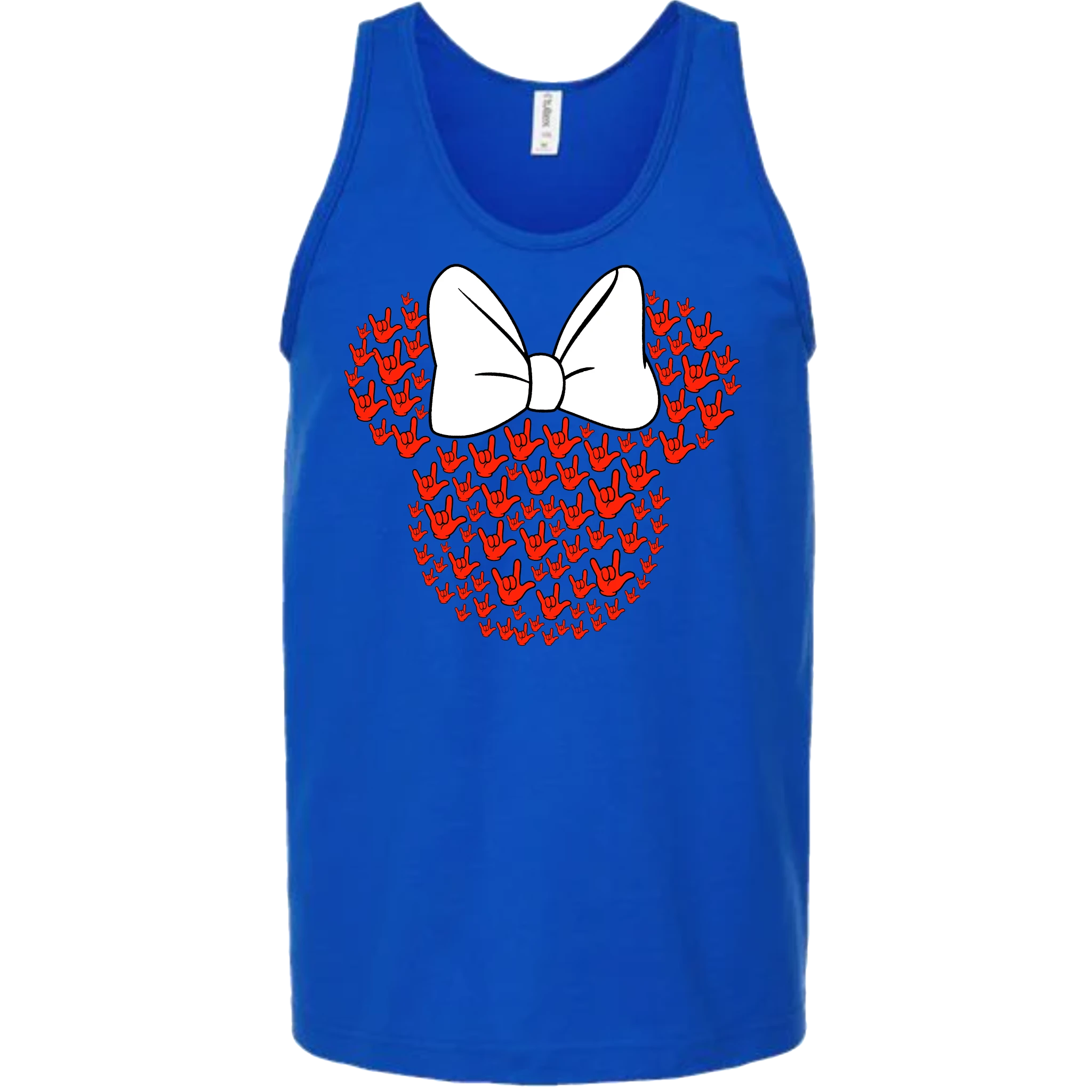 ASL Disney Silhouette White/Red Tank Top (MEN)
