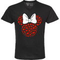ASL Disney Silhouette White/Red V-Neck Shirt (MEN)