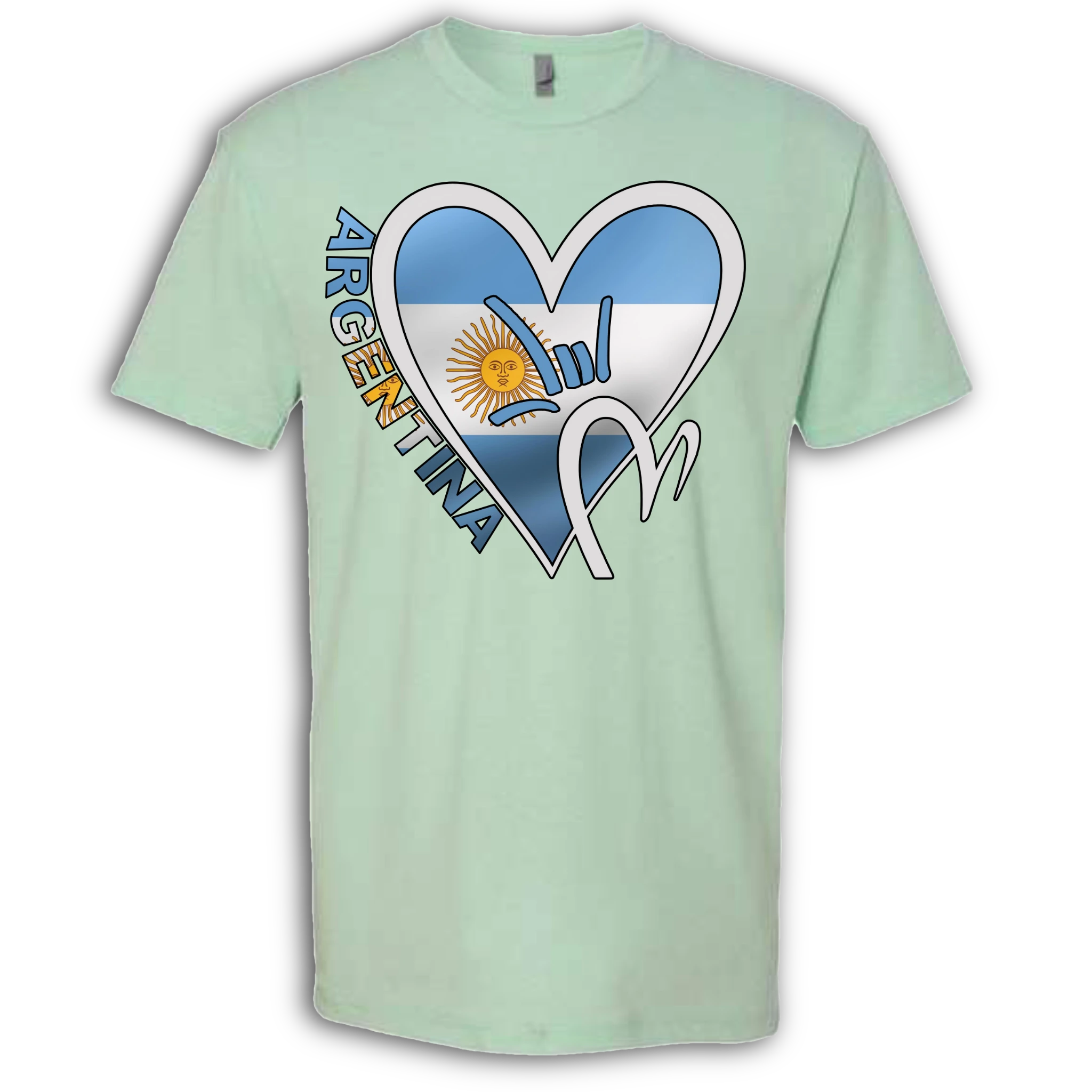 Argentina Flag ILY HEART T-Shirt