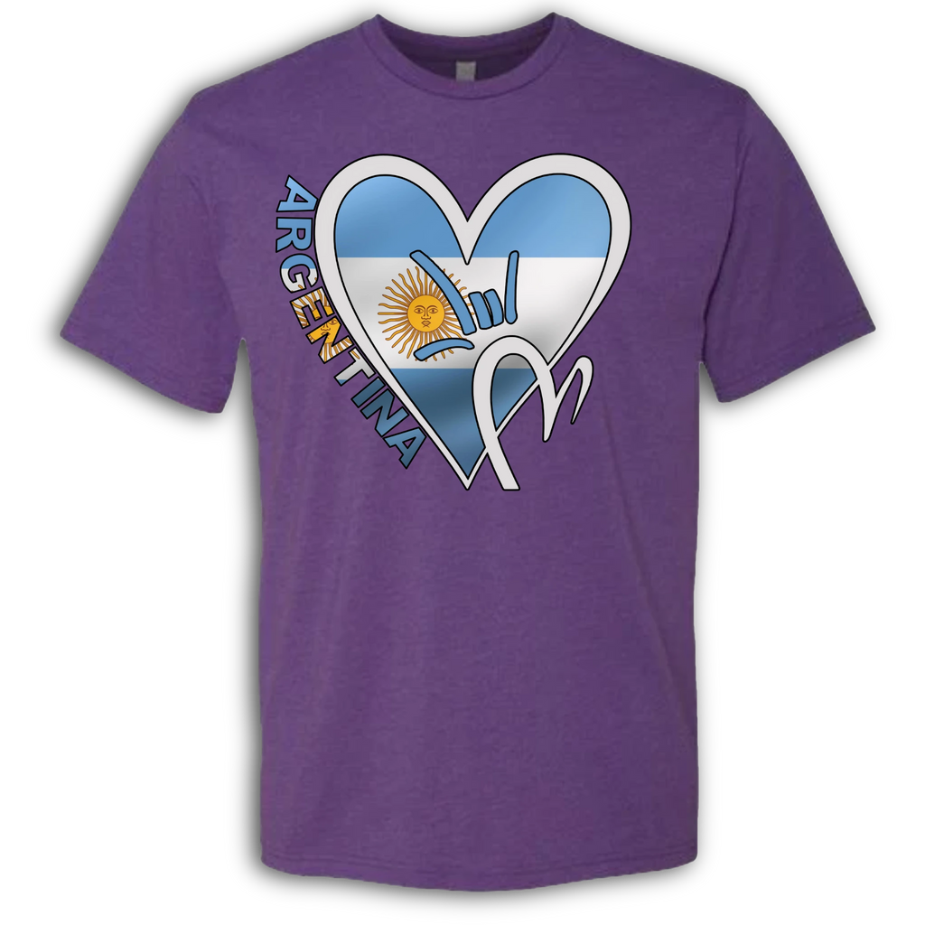 Argentina Flag ILY HEART T-Shirt