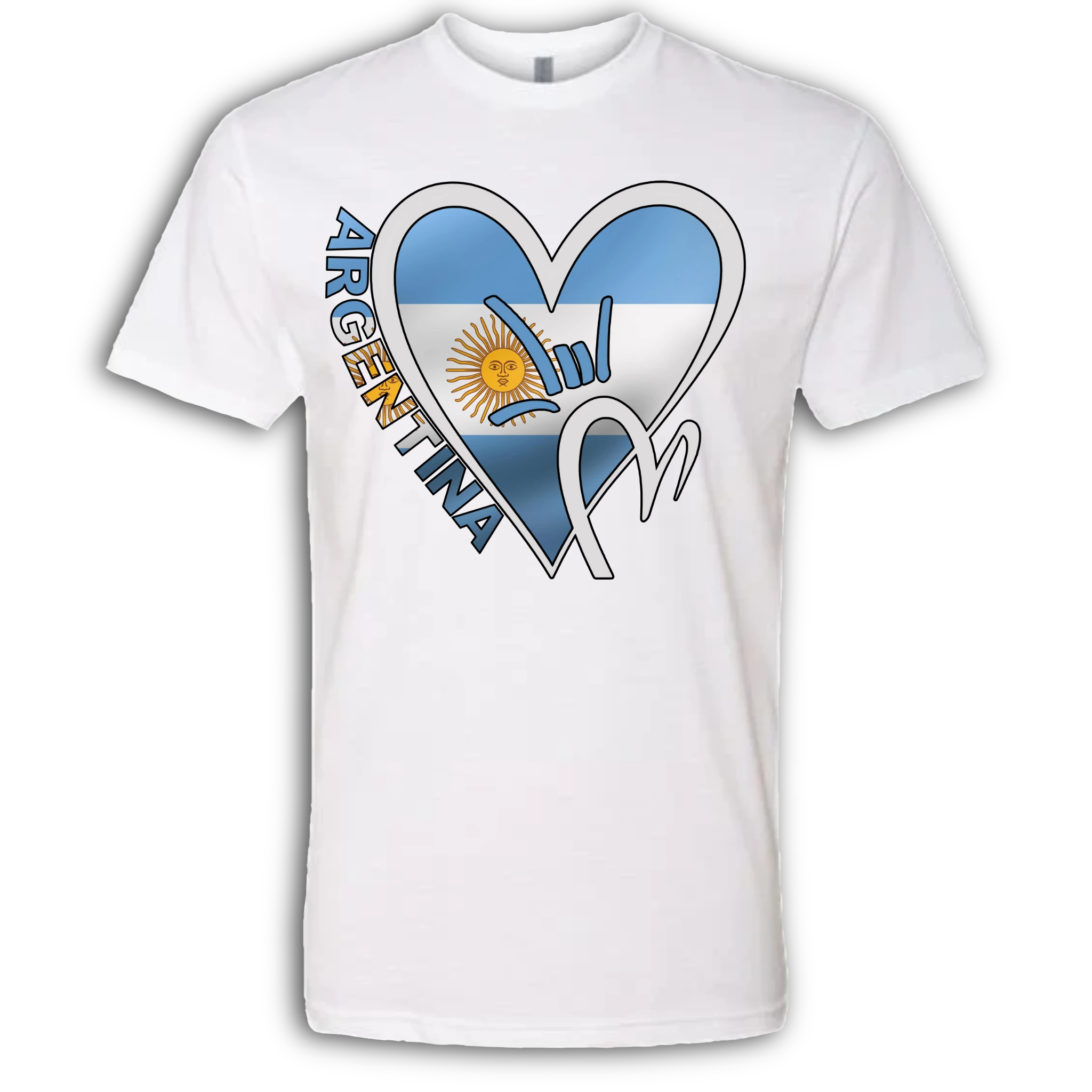 Argentina Flag ILY HEART T-Shirt