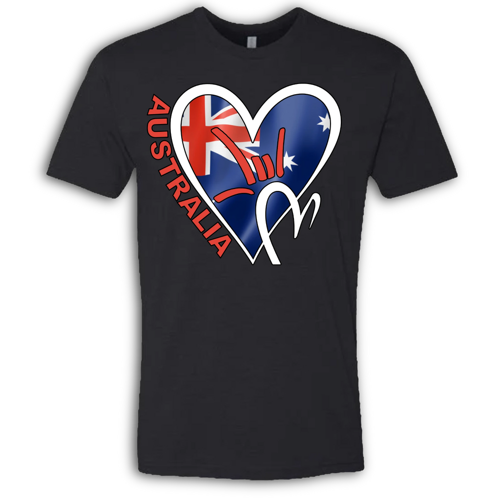 Australia Flag ILY HEART T-Shirt