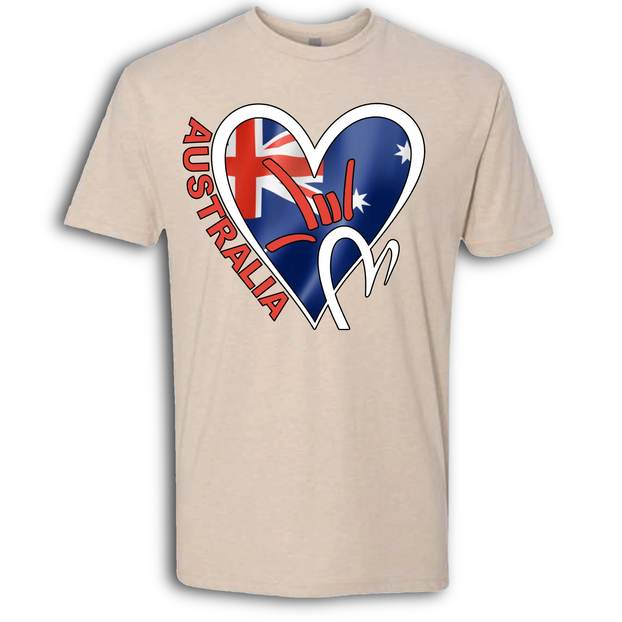 Australia Flag ILY HEART T-Shirt