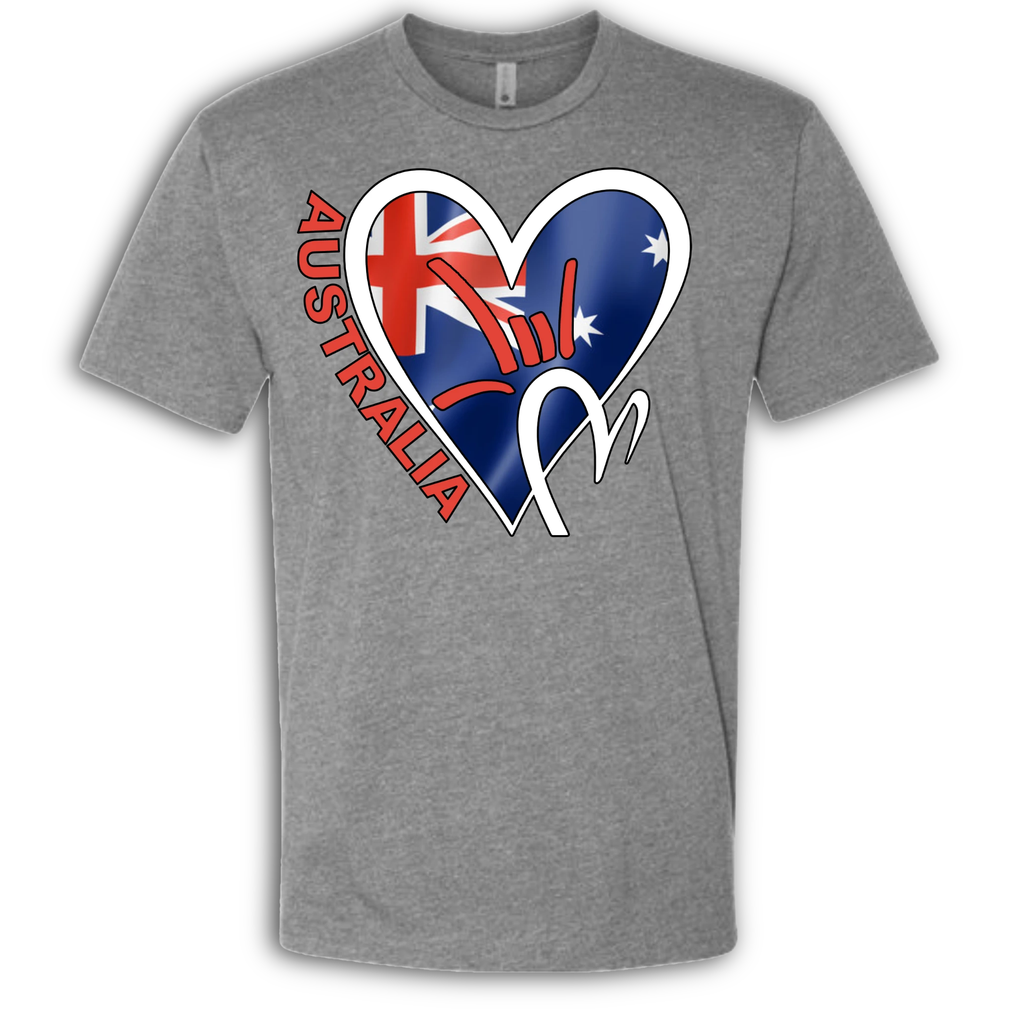 Australia Flag ILY HEART T-Shirt