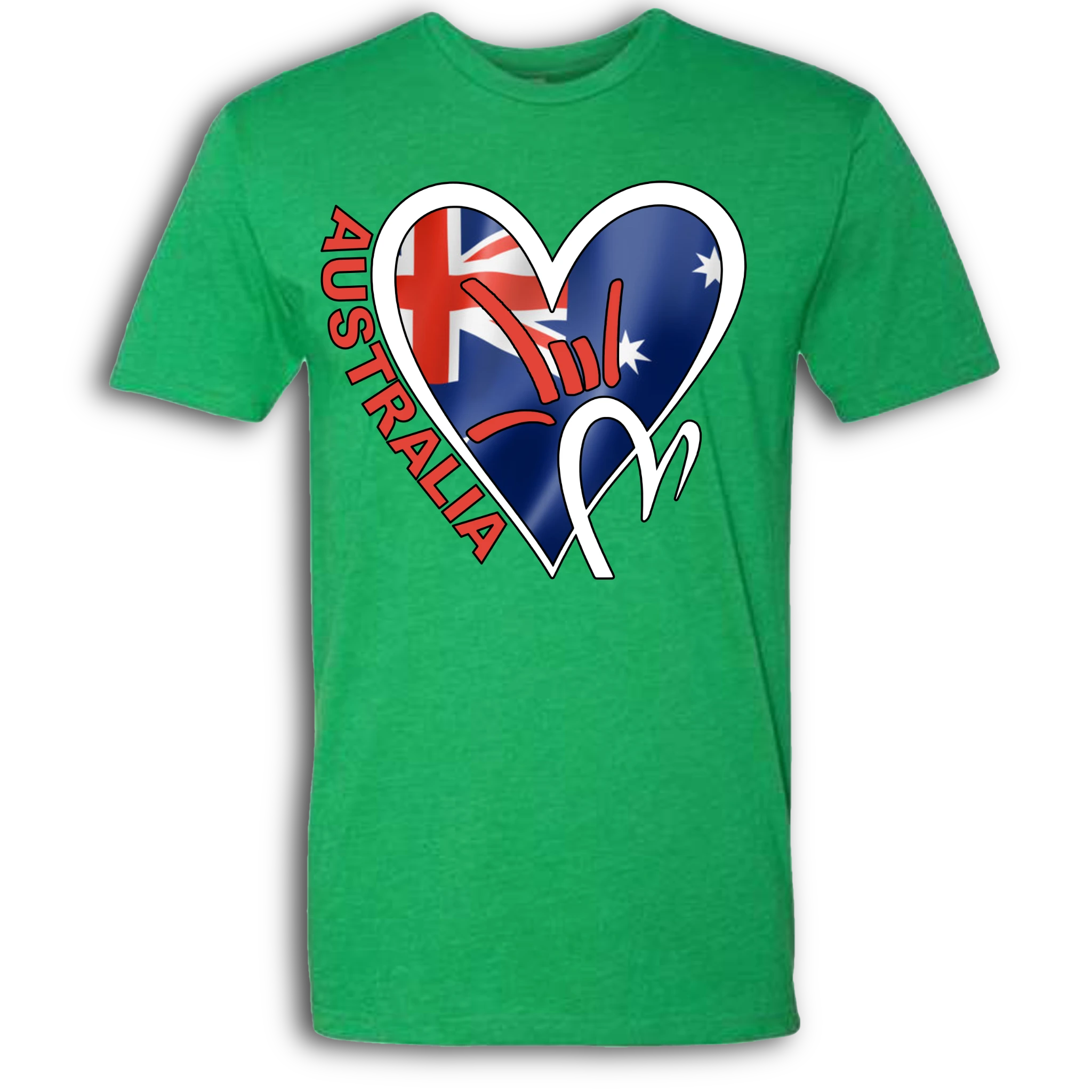 Australia Flag ILY HEART T-Shirt