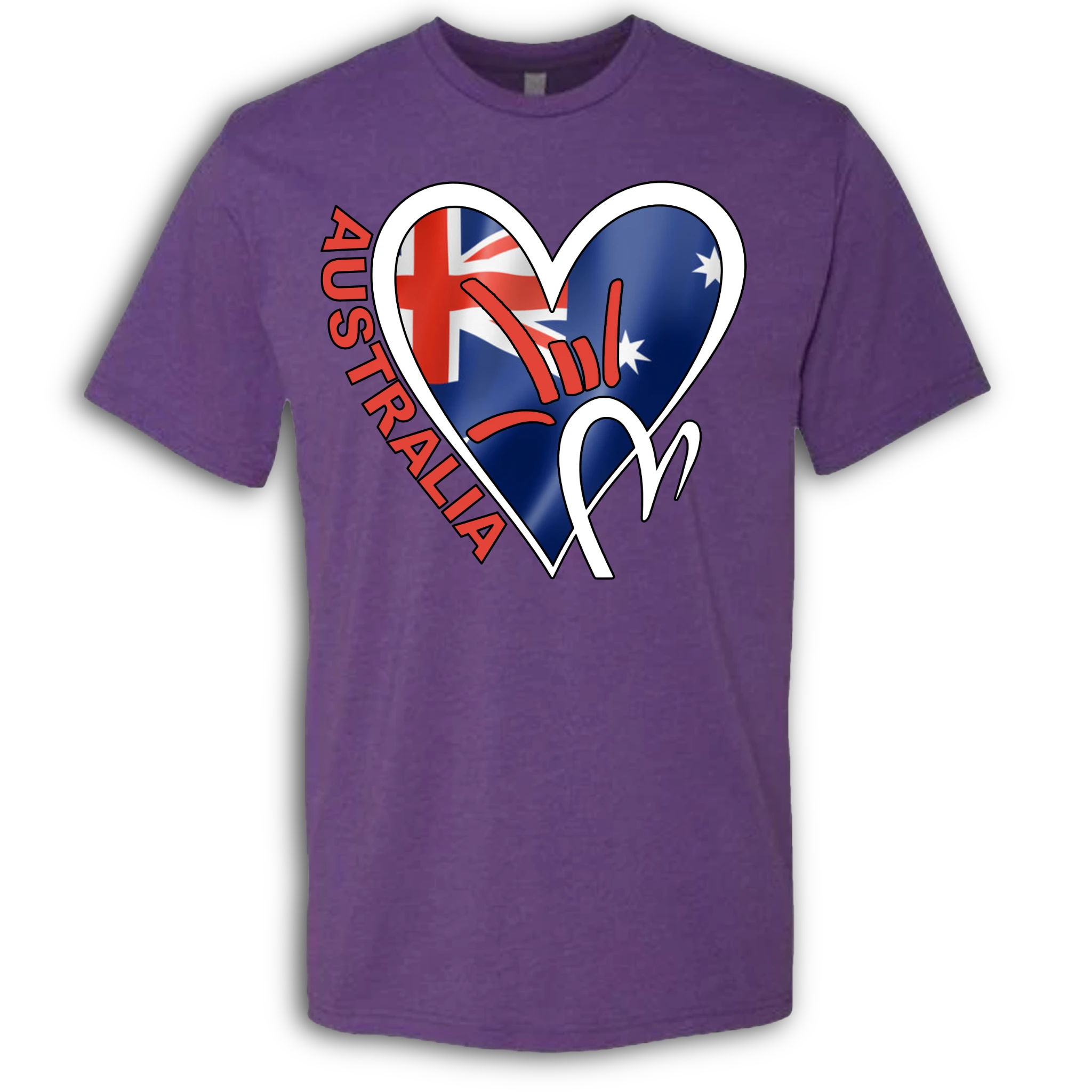 Australia Flag ILY HEART T-Shirt