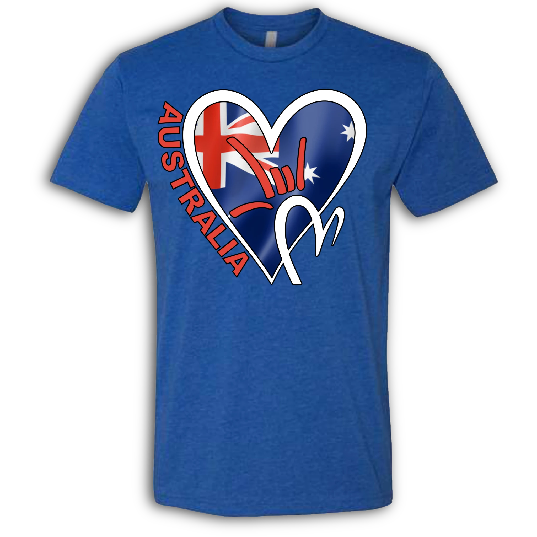 Australia Flag ILY HEART T-Shirt