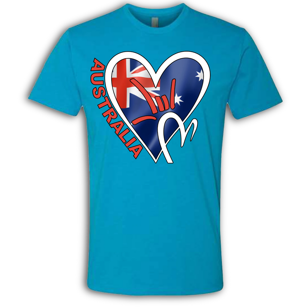 Australia Flag ILY HEART T-Shirt