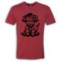 Highland Cow baby with Earring Black T-Shirt