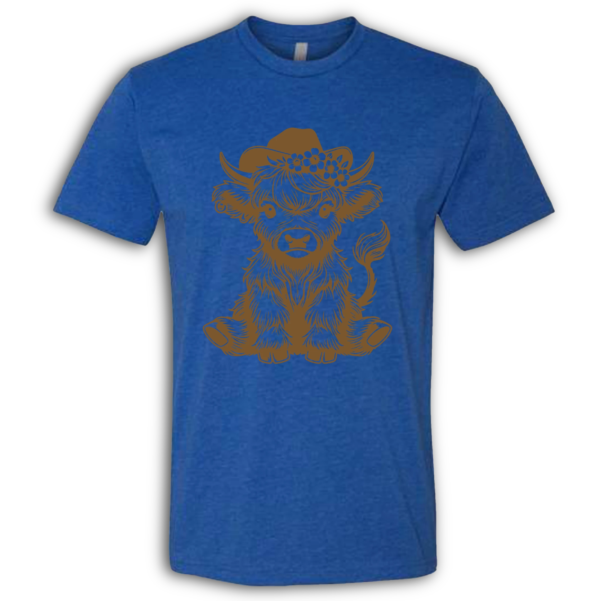 Highland Cow baby with Earring Brown T-Shirt