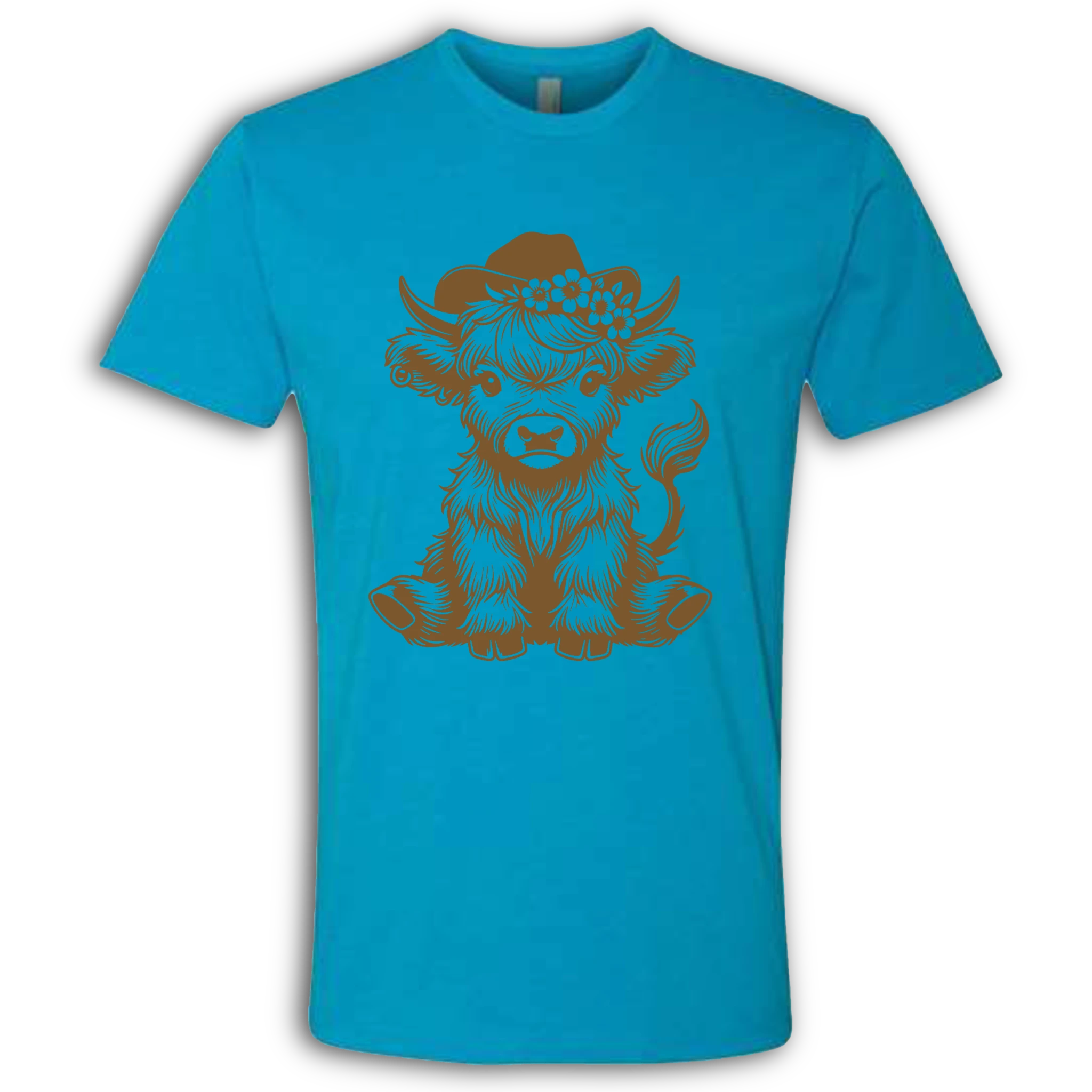 Highland Cow baby with Earring Brown T-Shirt