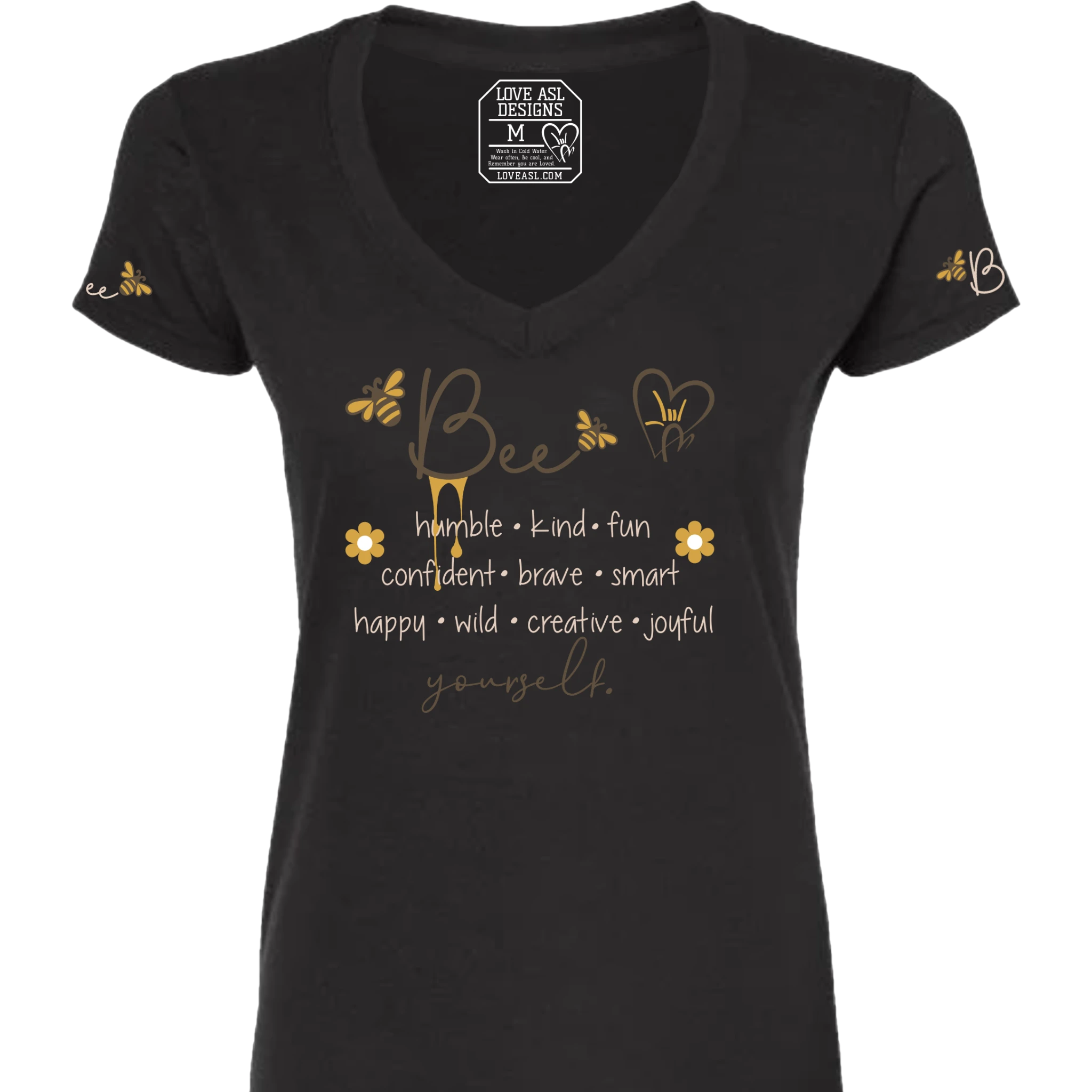 Bee Yourself V-Neck T-Shirt (WOMEN)
