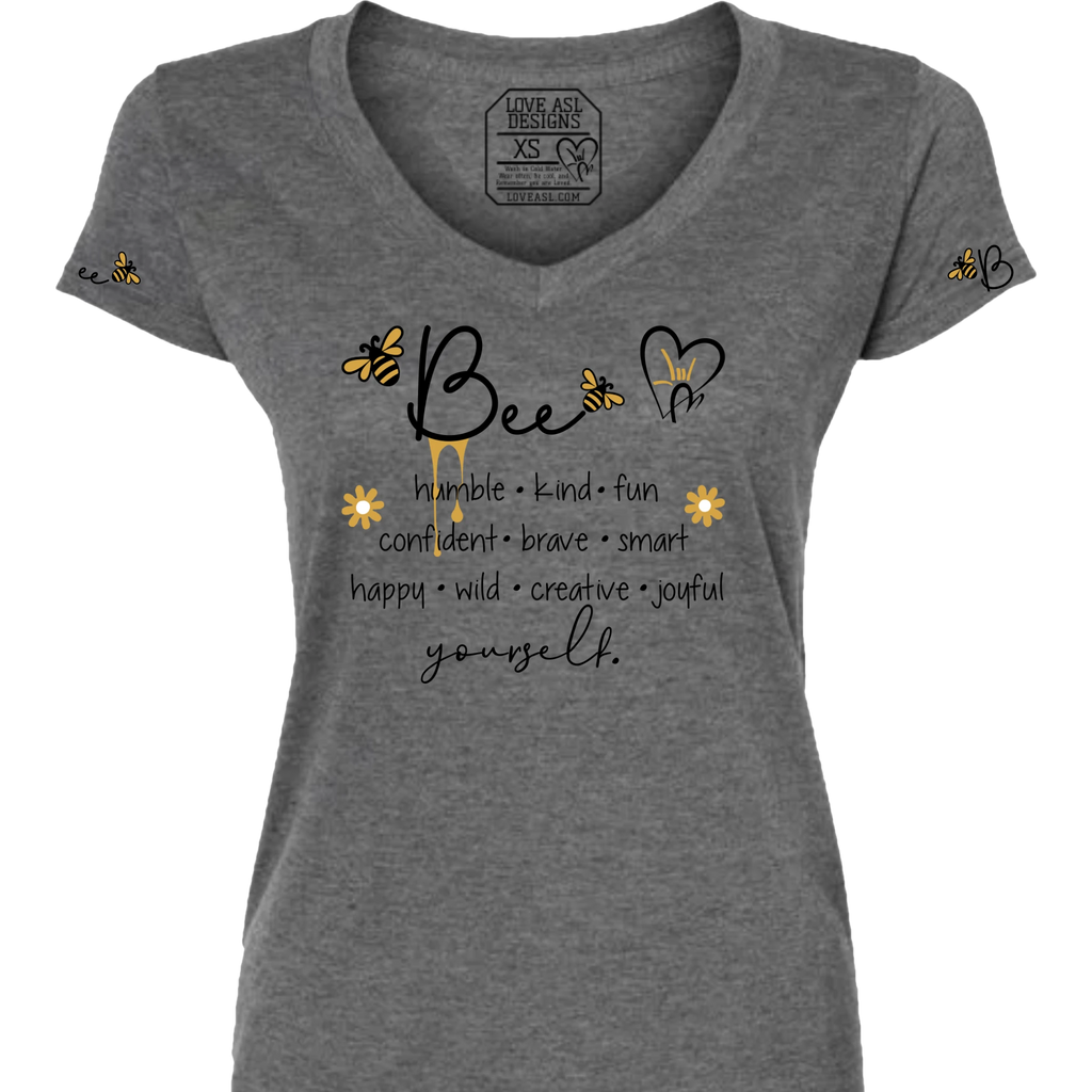 Bee Yourself V-Neck T-Shirt (WOMEN)