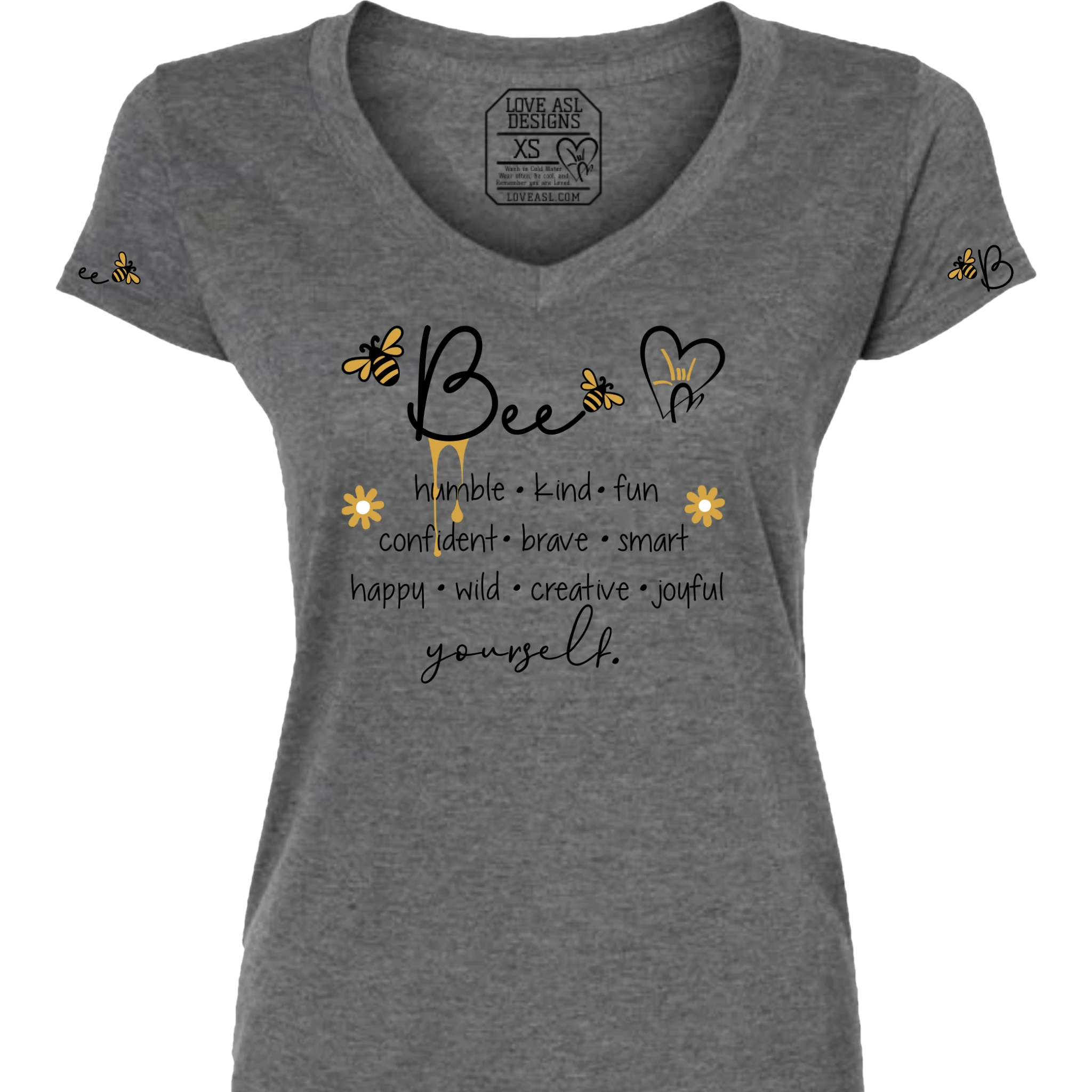 Bee Yourself V-Neck T-Shirt (WOMEN)