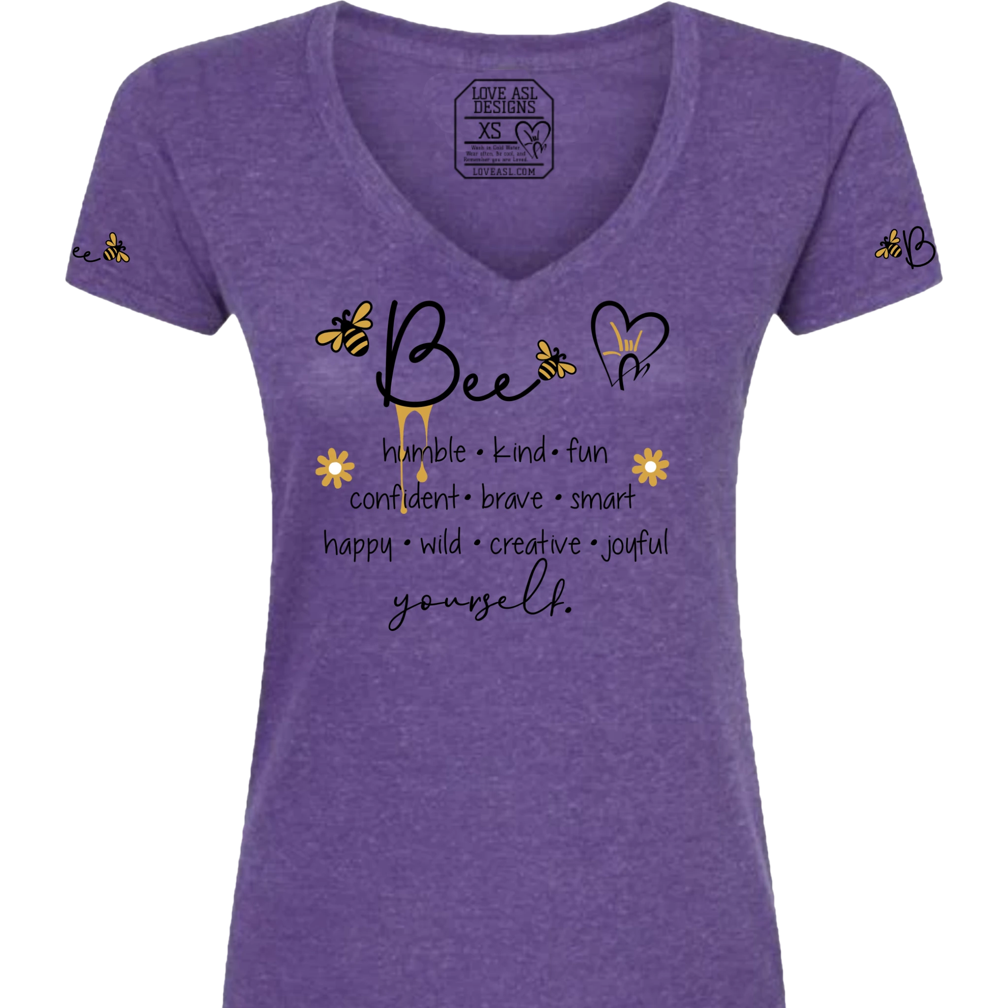 Bee Yourself V-Neck T-Shirt (WOMEN)