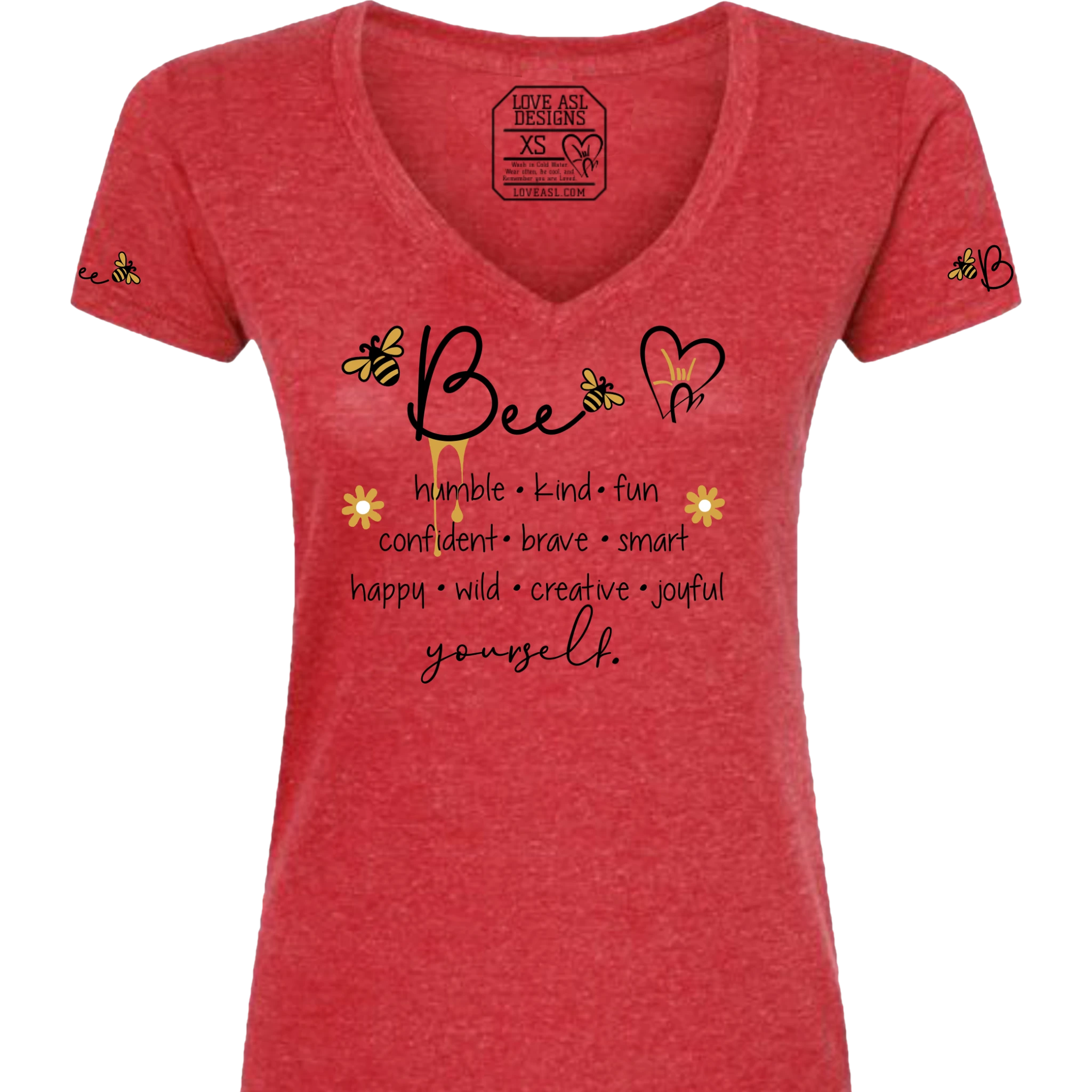 Bee Yourself V-Neck T-Shirt (WOMEN)