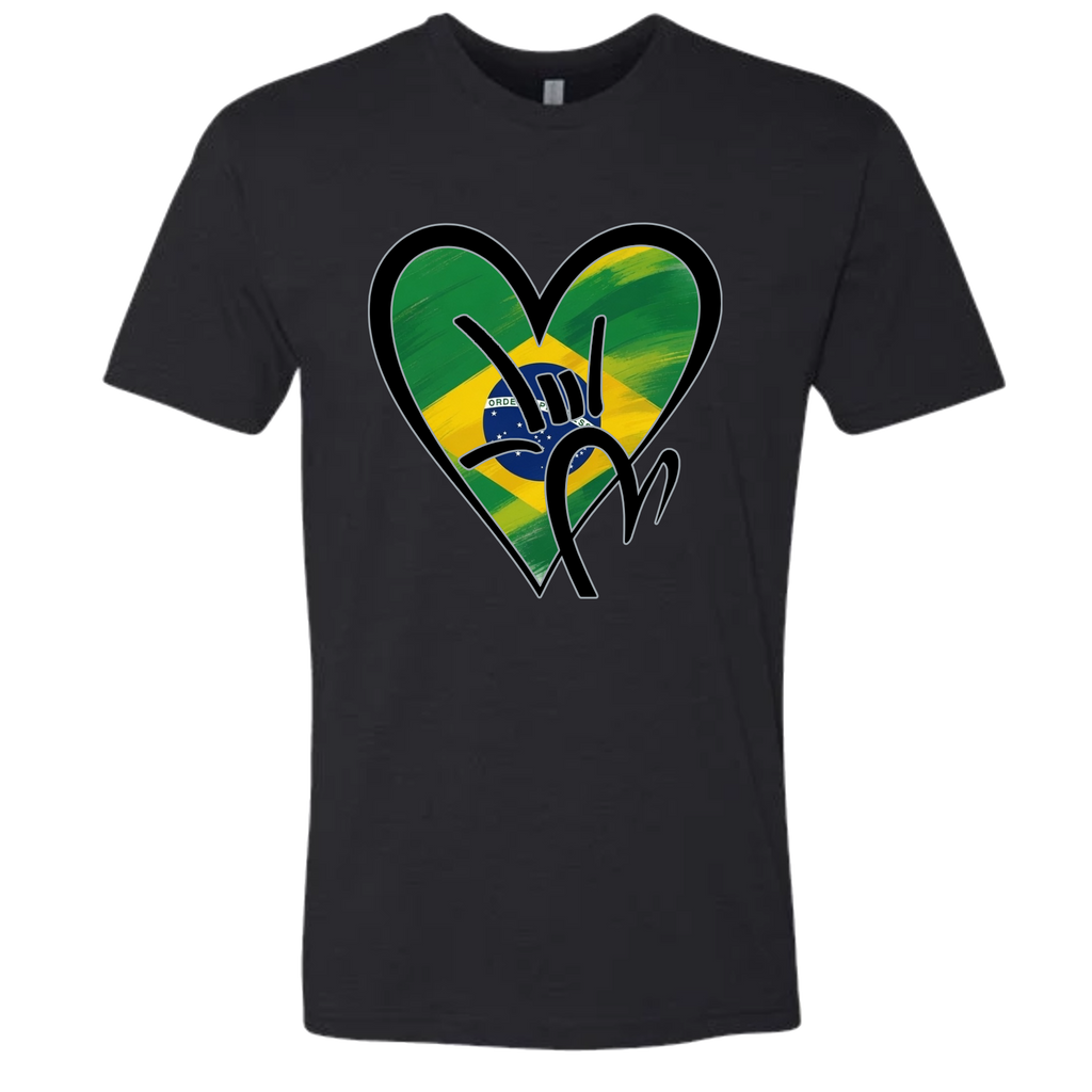 Brazil Flag ILY HEART T-Shirt