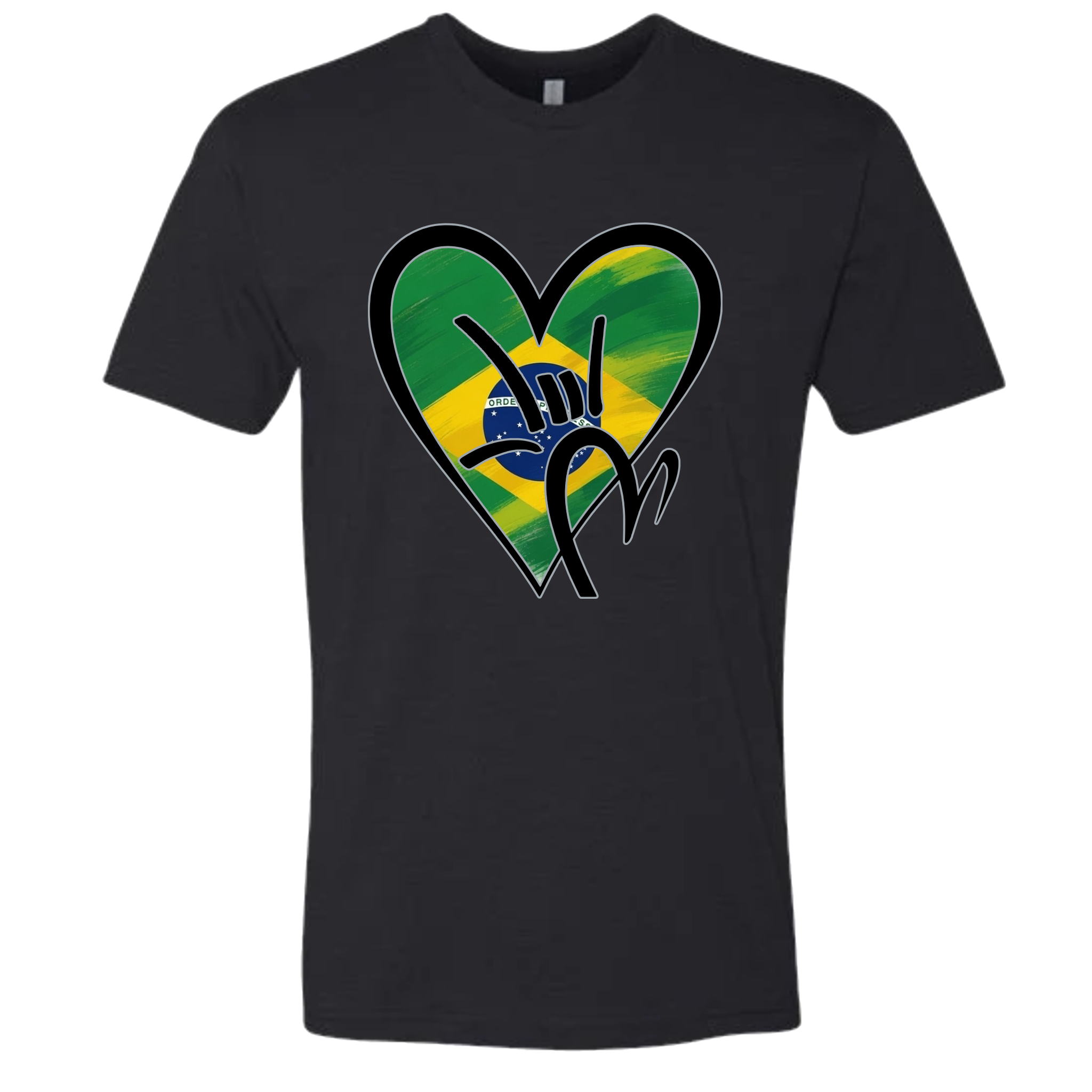 Brazil Flag ILY HEART T-Shirt