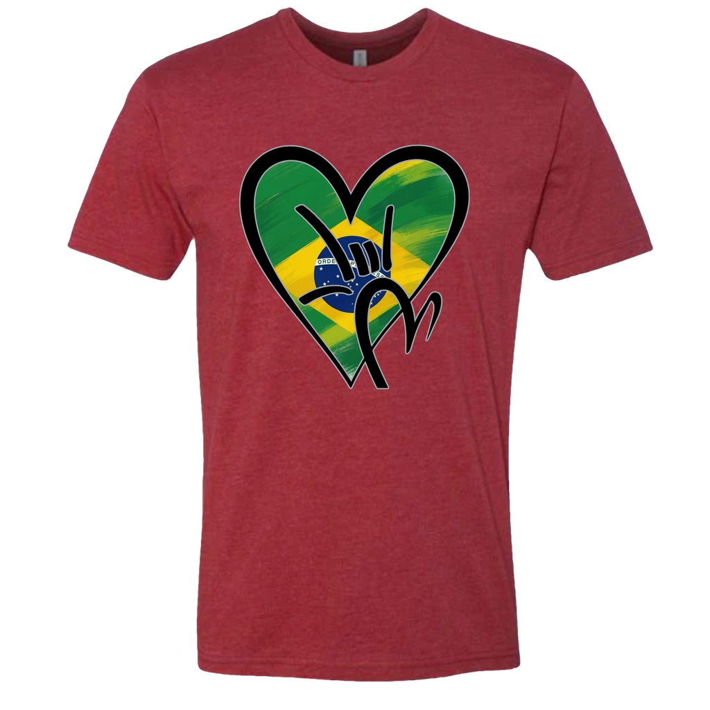 Brazil Flag ILY HEART T-Shirt