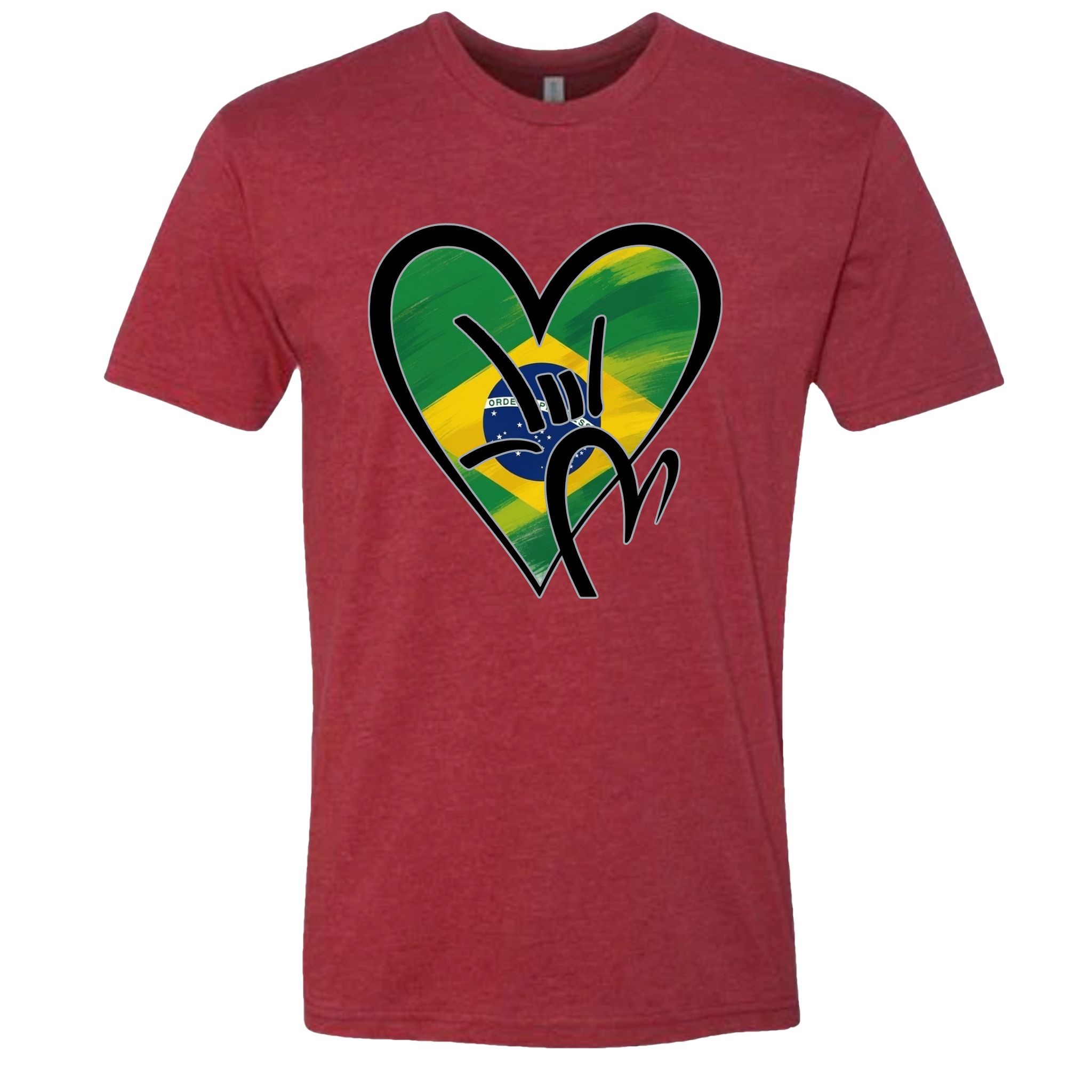 Brazil Flag ILY HEART T-Shirt