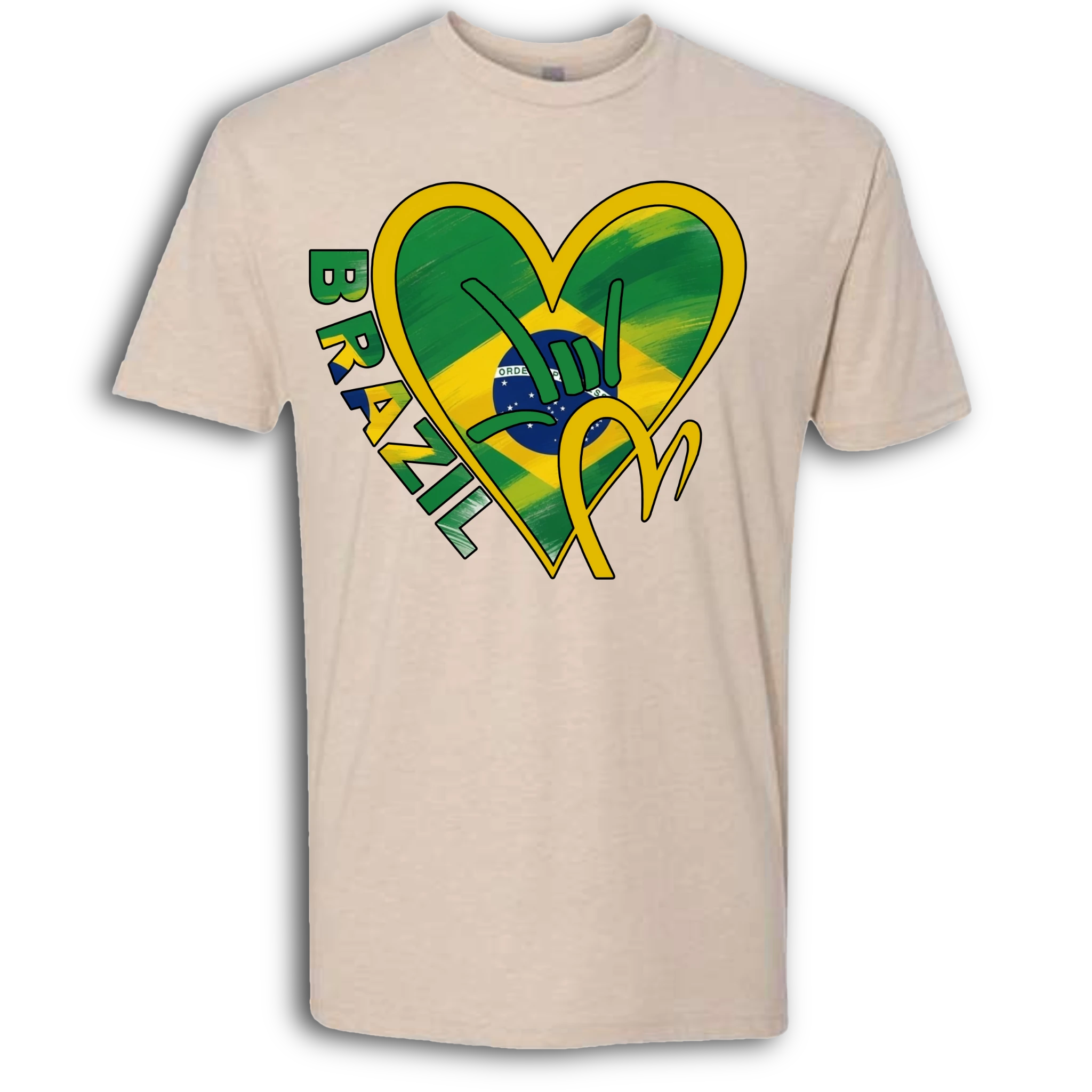 Brazil Flag ILY HEART T-Shirt
