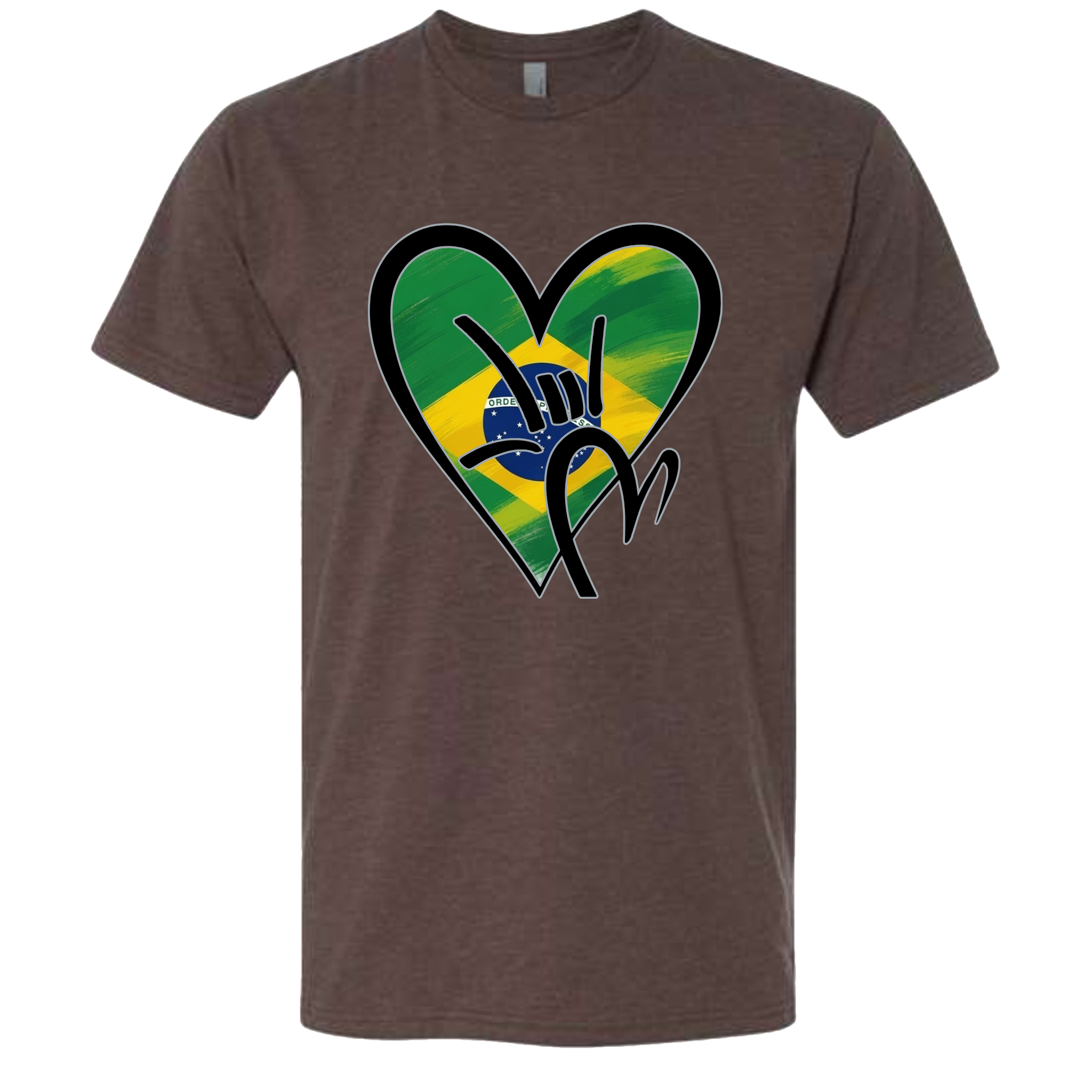 Brazil Flag ILY HEART T-Shirt