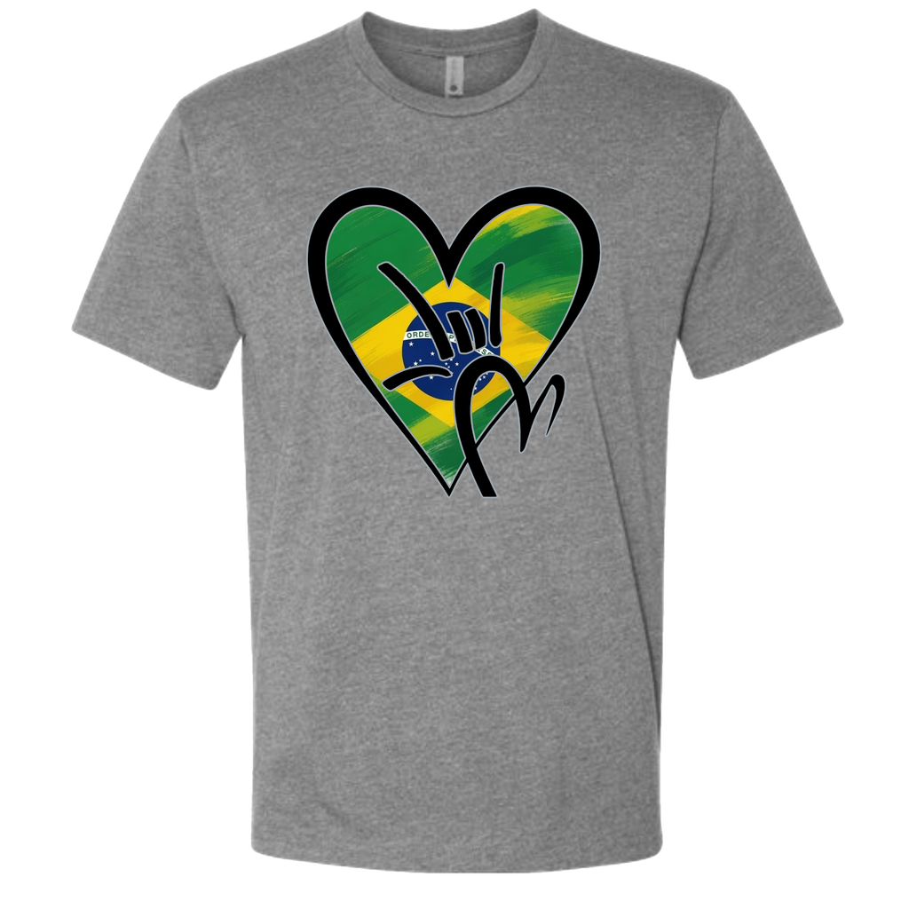 Brazil Flag ILY HEART T-Shirt