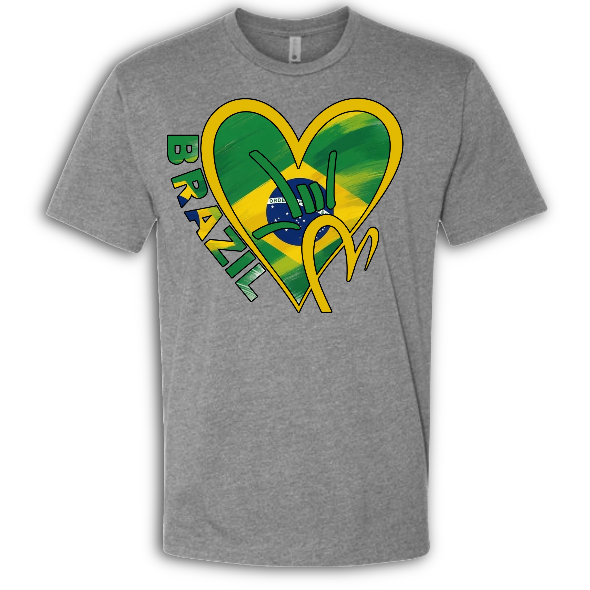 Brazil Flag ILY HEART T-Shirt